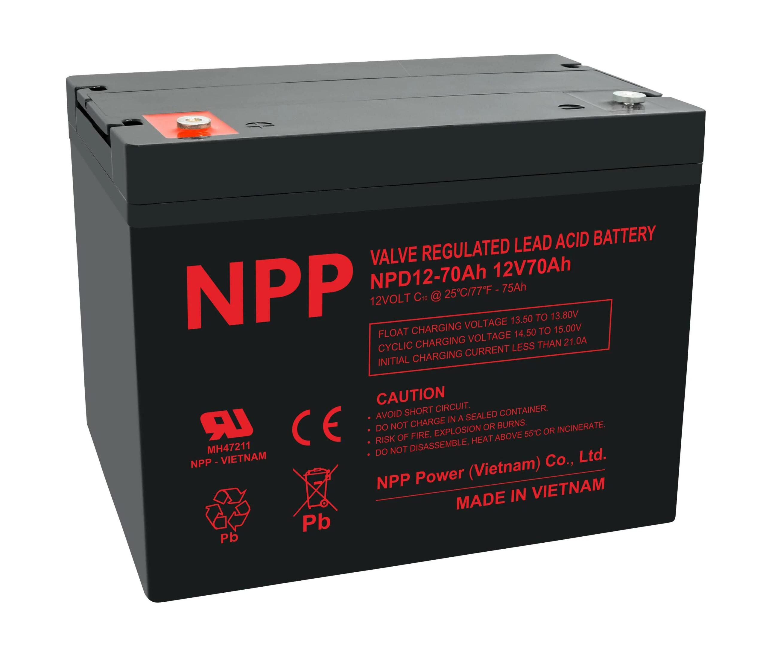 Gelbatterie NPD 12V 70Ah T14