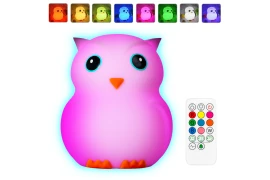 Big Owl Nachttischlampe mit Fernbedienung für Kinder RGB SP-LN01XL