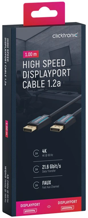 CLICKTRONIC Kabel DisplayPort DP - DP 1m