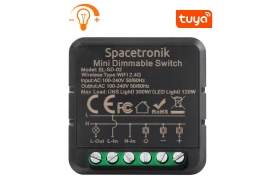 Unterputz-Mini-WLAN-Dimmer, Lichtdimmer, Smart Life Tuya, dreiphasiger Stern, Spacetronik SL-SD-02