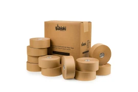 Wasseraktiviertes, ökoverstärktes Zellstoffband 70 mm / 182 m Bublaki BT-W703R (10 Stk.)
