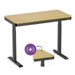 Eleganter elektrisch verstellbarer Schreibtisch mit induktivem Ladegerät Spacetronik Astrid SPE-B136BD