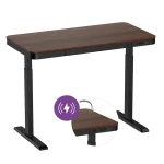 Eleganter elektrisch verstellbarer Schreibtisch mit induktivem Ladegerät Spacetronik Astrid SPE-B136BM