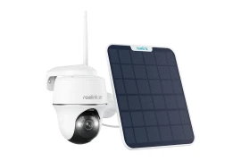 Reolink Argus PT Ultra 8Mpix 4K, WiFi 2,4 und 5GHz intelligente Kamera mit Personenerkennung, Weiß + Solarpanel