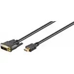 Kabel DVI-D (18+1 pin) Single Link - HDMI czarny 2m