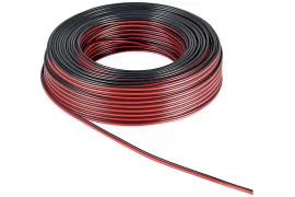 Kabel głośnikowy GOOBAY czarno-czerwony 2x2,5mm² CCA rolka 10m