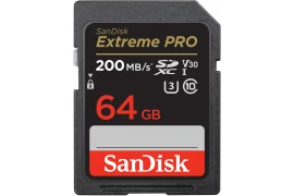 SANDISK Extreme Pro SDXC 64 GB 200/90 MB/s C10 V30 UHS-I U3 Speicherkarte