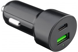 Ładowarka samochodowa USB USB-C 48W 3A Quick Charge Power Delivery Goobay