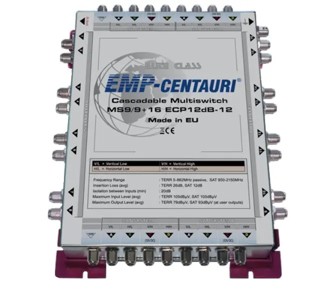 Multiswitch kaskadowy EMP-centauri MS9/9+16ECP-12 17dB/12dB