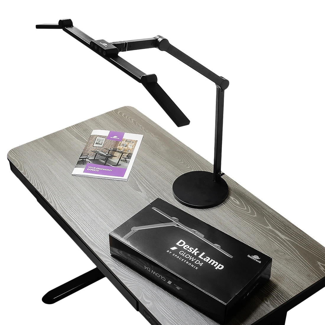 Schreibtisch Zeichenlampe Spacetronik Glow D4 Verstellbar Schwarz 24W