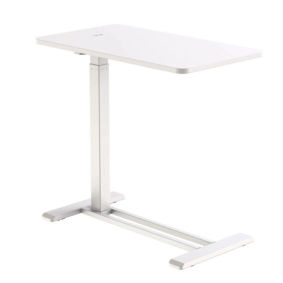 Bett-Tisch mit höhenverstellbarer Funktion Spacetronik BUDDY 08, weiße Tischplatte und weißes Gestell