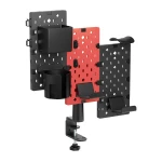 Stecktafel für Kopfhörer und Gaming-Zubehör für den Spacetronik Ergoline Holdee SPB-153R Schreibtisch, Rot und Schwarz
